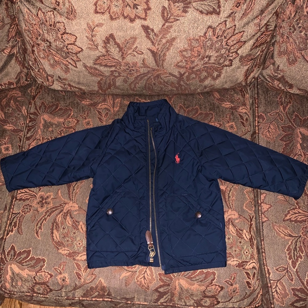 Toddler boys polo  zip up jacket